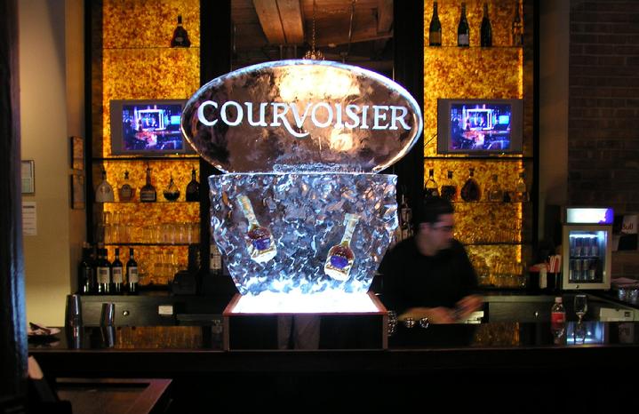 Courvoisier logo world class ice sculpture